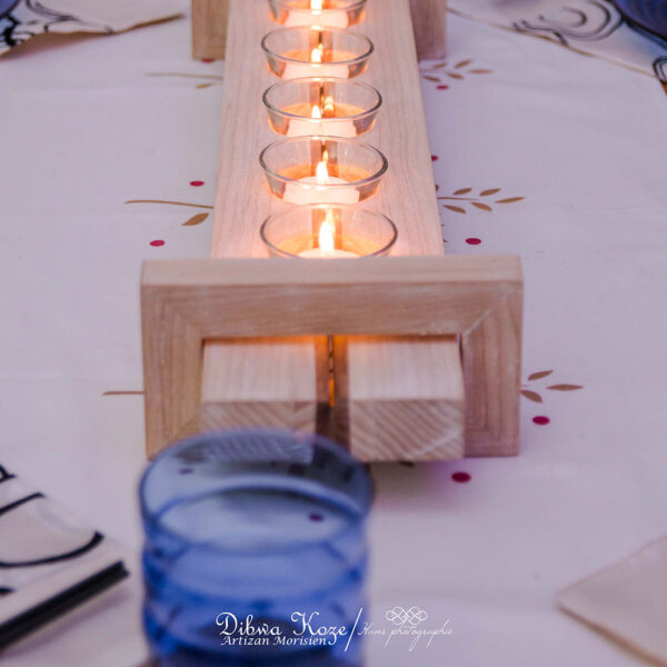 CENTRE DE TABLE A 5 PHOTOPHORE