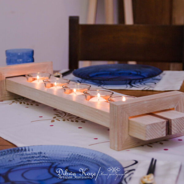CENTRE DE TABLE A 5 PHOTOPHORE