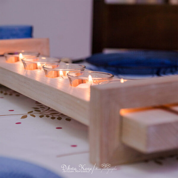 CENTRE DE TABLE A 5 PHOTOPHORE